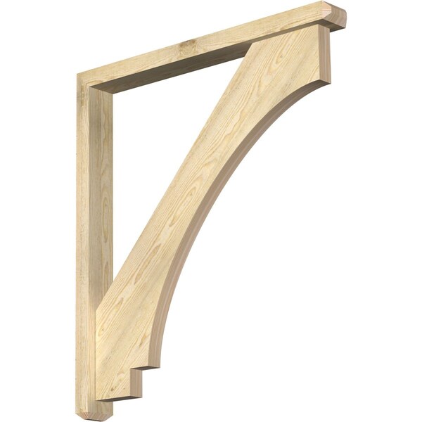 Ekena Millwork Imperial Craftsman Rough Sawn Bracket w/ Offset Brace, Douglas Fir, 4"W x 36"D x 40"H BKT0402X36X40IMP04RDF - main
